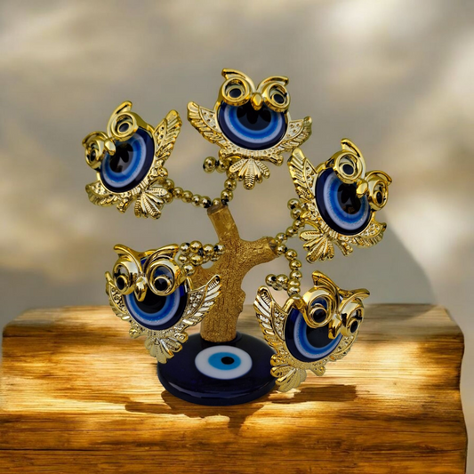 OWL EVIL EYE GOLDEN