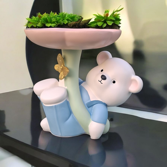 PLATTER TEDDY BEAR BLUE